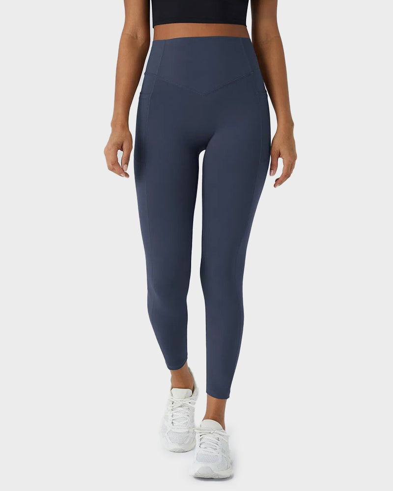 Tummy Control Butt-Lifting Training Leggings with Pockets - view 25