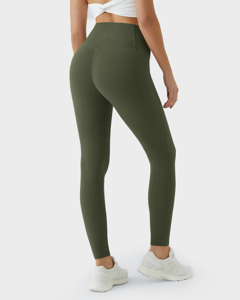 Tummy Control Butt-Lifting Training Leggings with Pockets - view 29