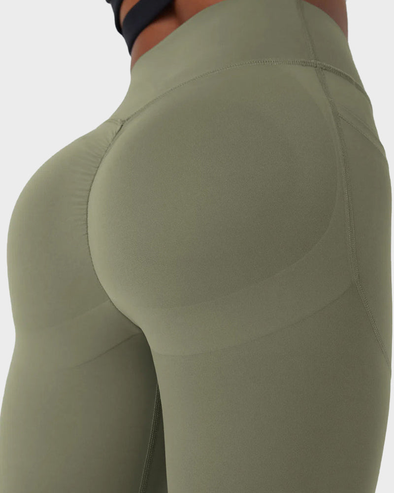 Tummy Control Butt-Lifting Training Leggings with Pockets - view 34