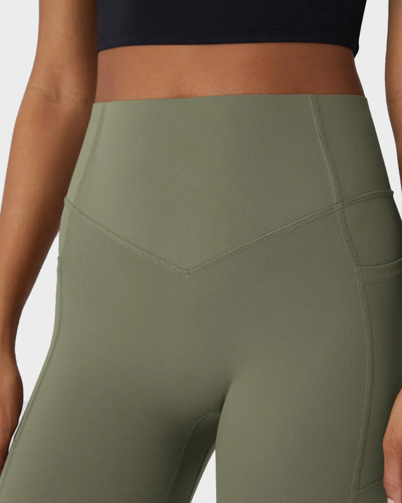 Tummy Control Butt-Lifting Training Leggings with Pockets - view 32