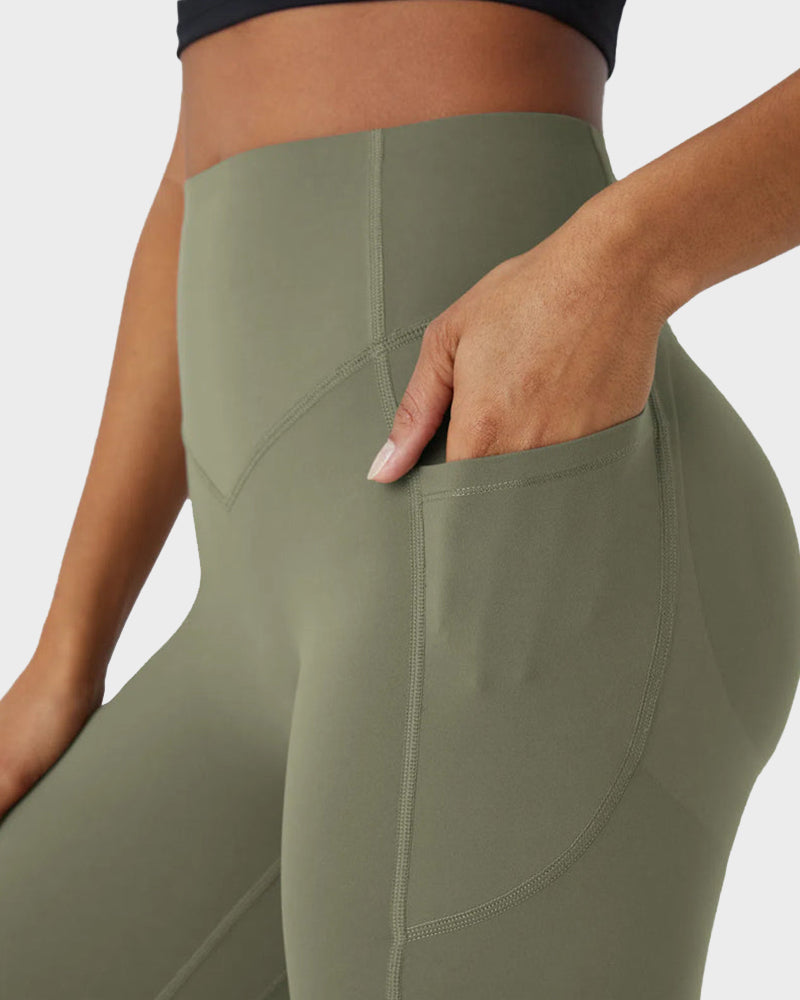 Tummy Control Butt-Lifting Training Leggings with Pockets - view 33