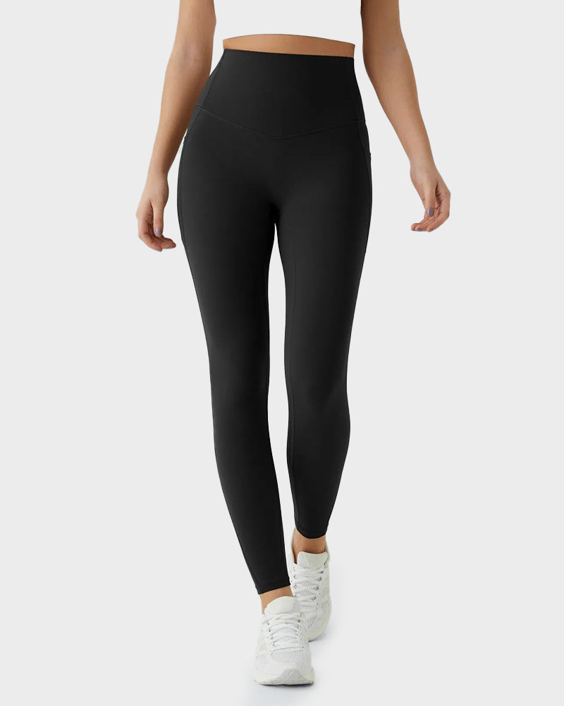 Tummy Control Butt-Lifting Training Leggings with Pockets - view 10