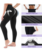Tummy Control Butt-Lifting Training Leggings with Pockets - view 35