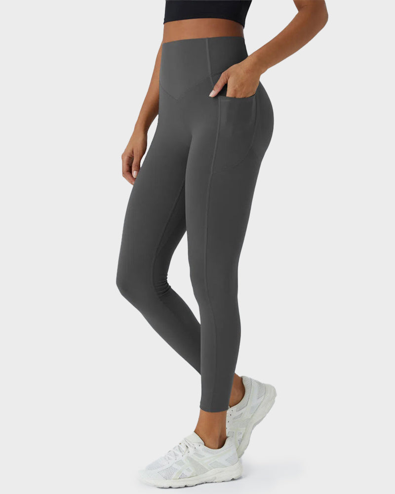 Tummy Control Butt-Lifting Training Leggings with Pockets - view 18
