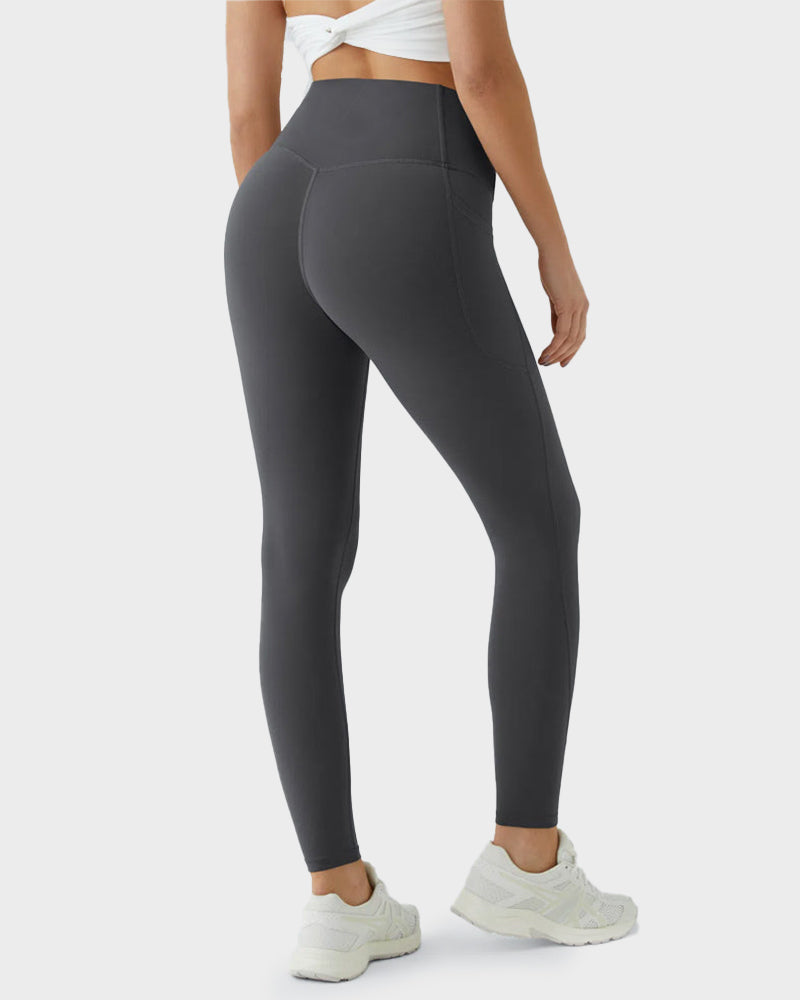 Tummy Control Butt-Lifting Training Leggings with Pockets - view 22