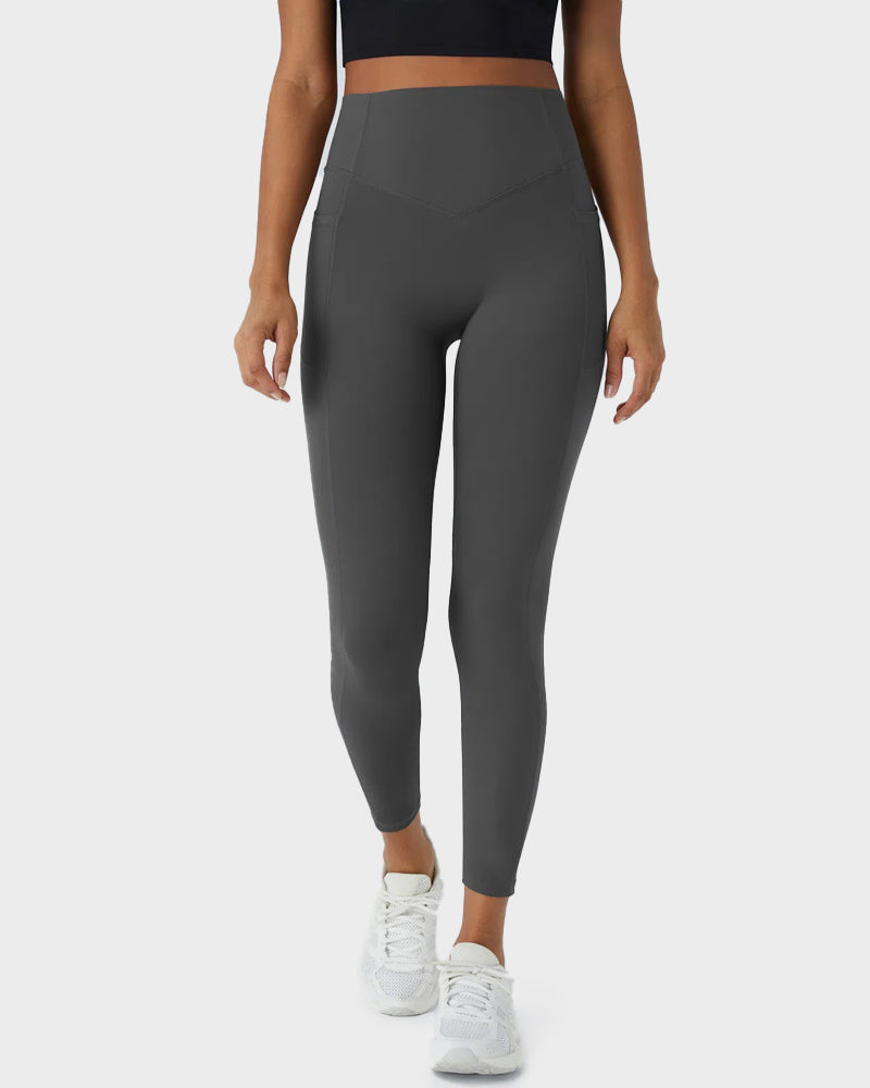 Tummy Control Butt-Lifting Training Leggings with Pockets - view 19