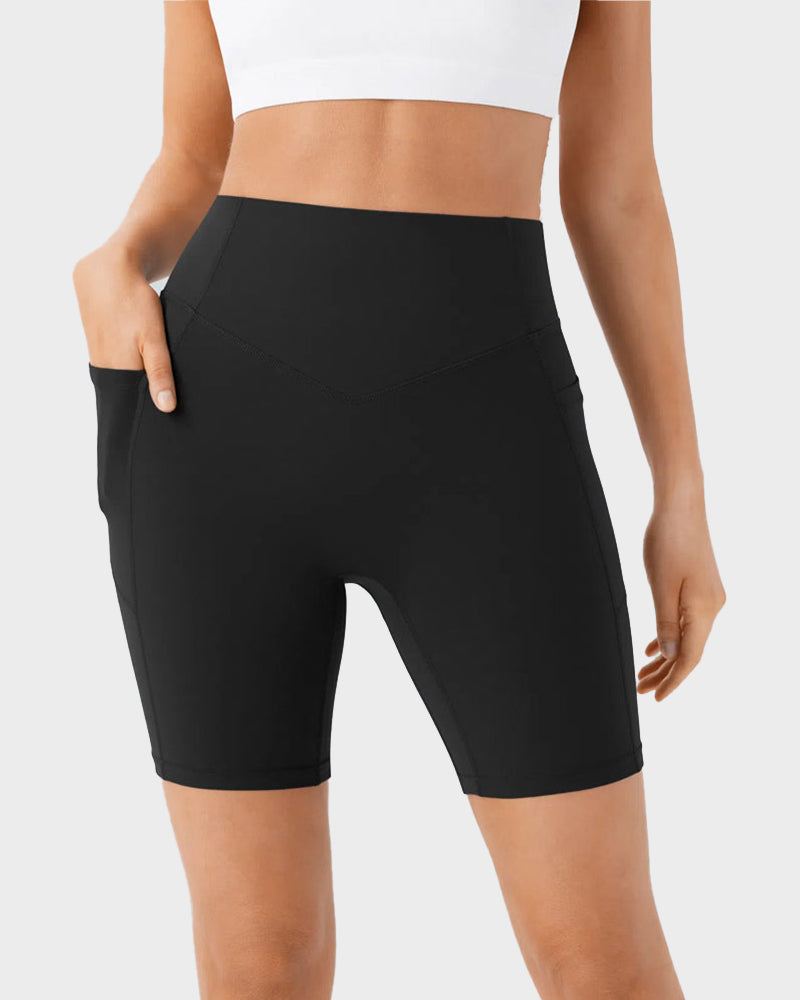 Tummy Control Butt-Lifting Training Shorts with Pockets – 7" - view 8