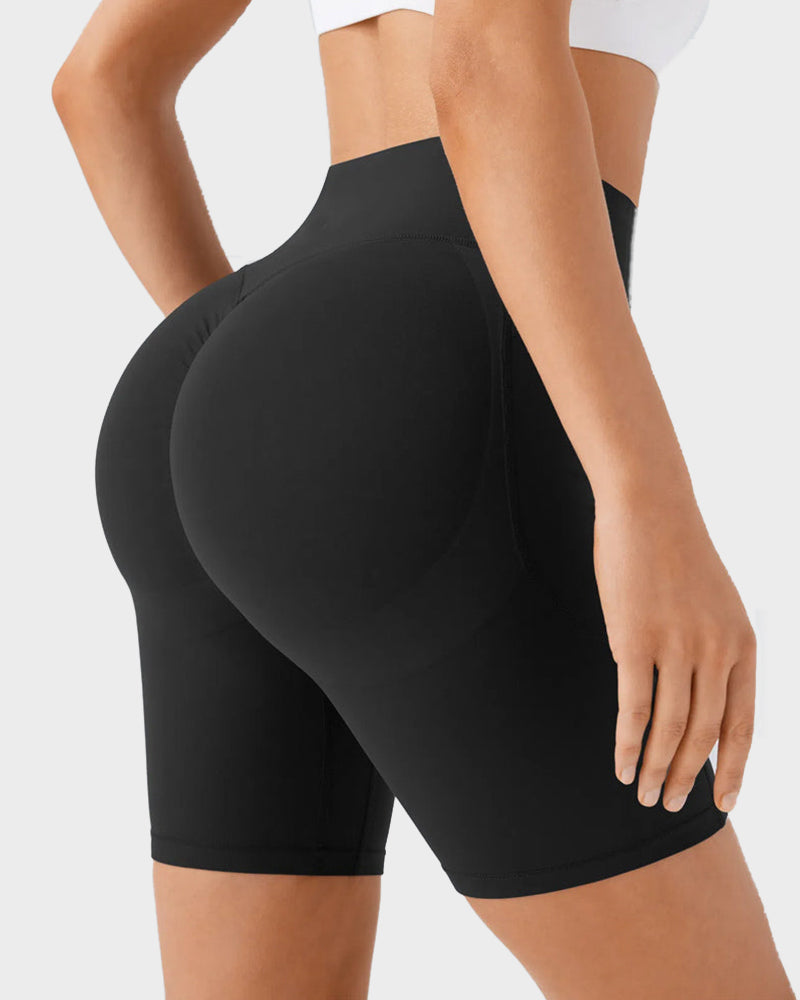 Tummy Control Butt-Lifting Training Shorts with Pockets – 7" - view 9