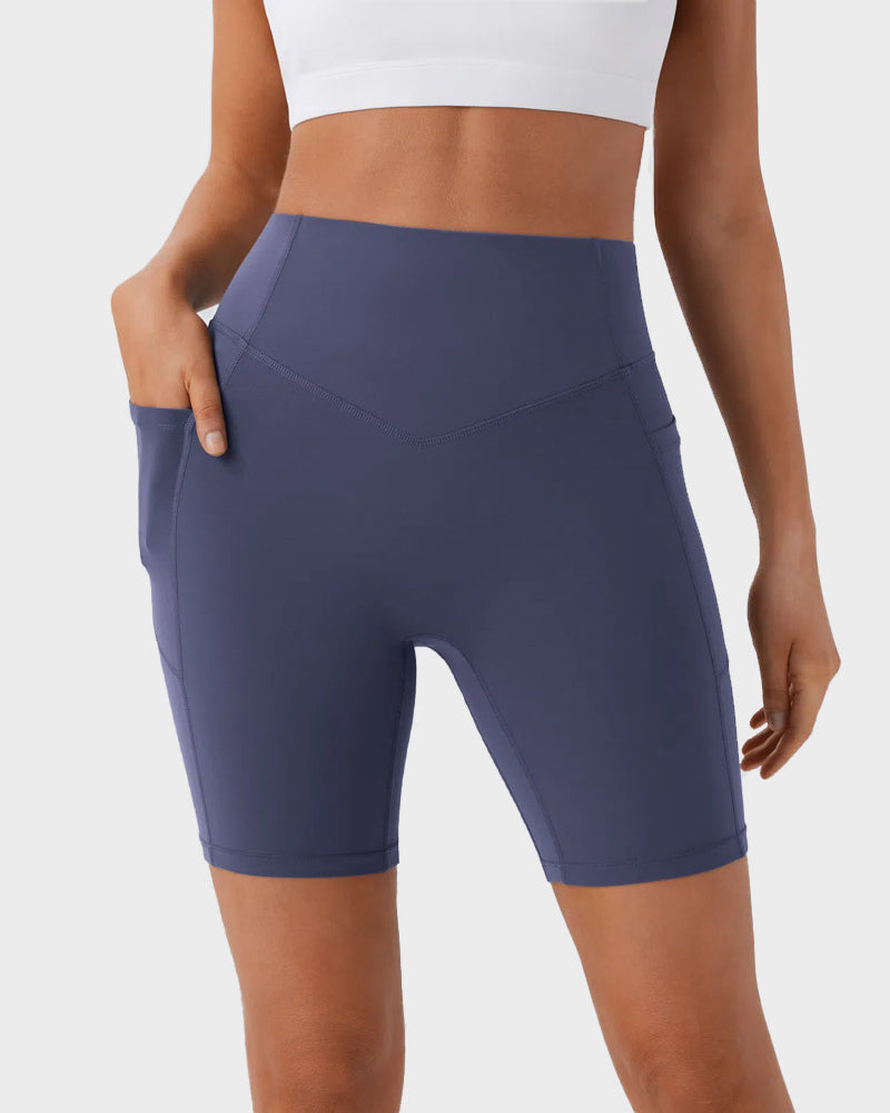 Tummy Control Butt-Lifting Training Shorts with Pockets – 7" - view 10