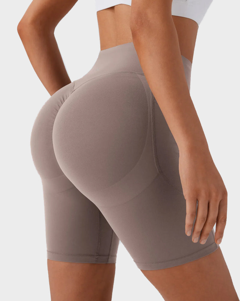 Tummy Control Butt-Lifting Training Shorts with Pockets – 7" - view 2