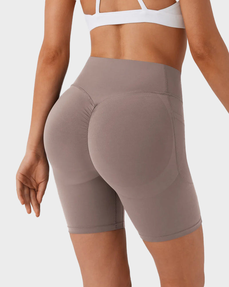 Tummy Control Butt-Lifting Training Shorts with Pockets – 7" - view 3