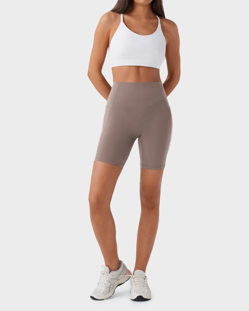 Tummy Control Butt-Lifting Training Shorts with Pockets – 7" - view 5