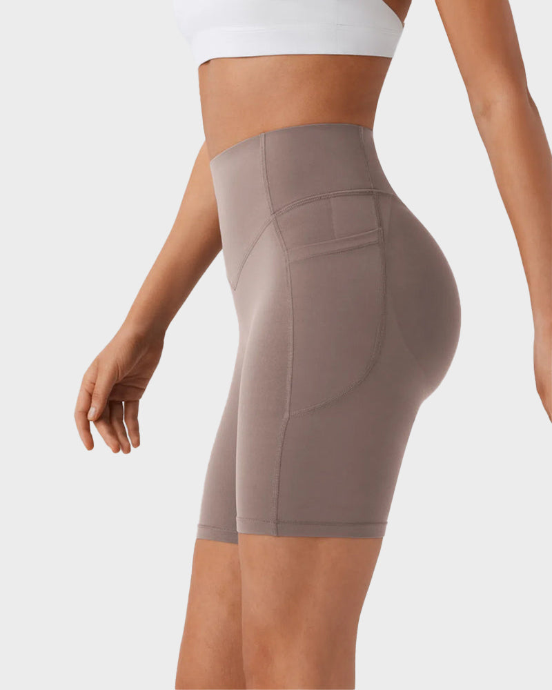 Tummy Control Butt-Lifting Training Shorts with Pockets – 7" - view 4