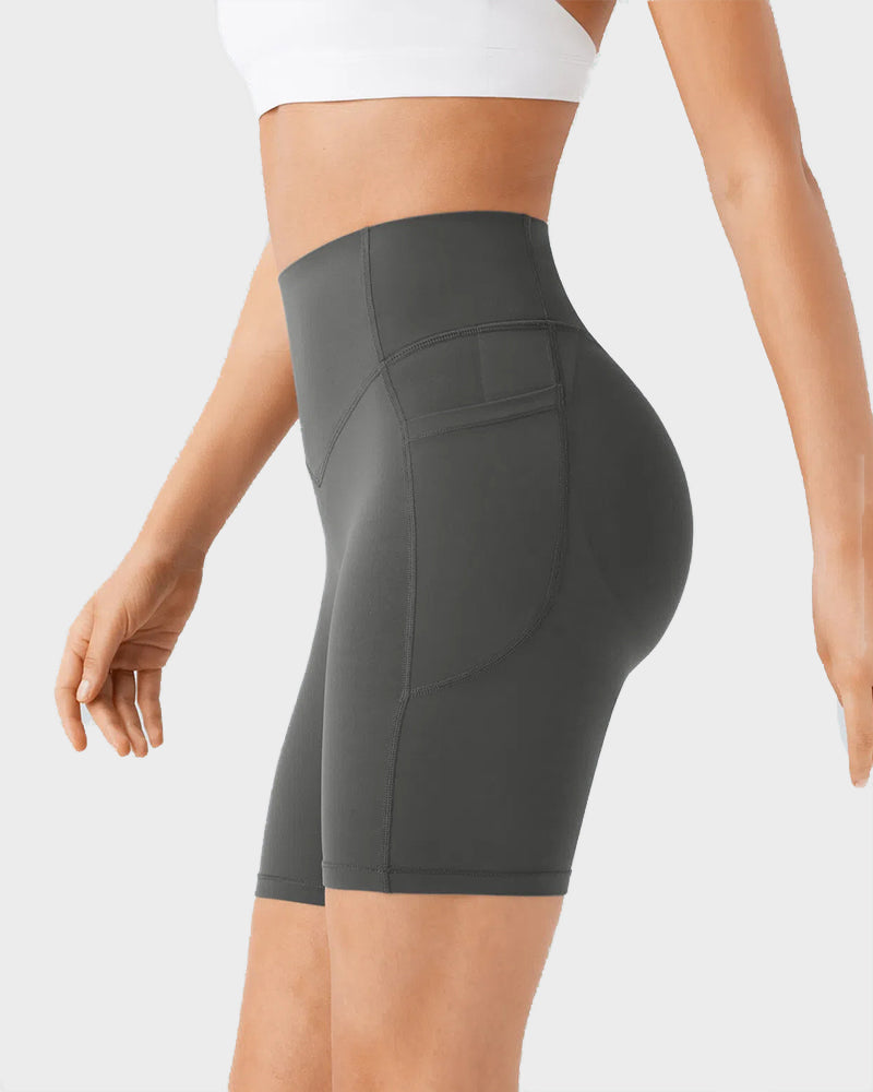 Tummy Control Butt-Lifting Training Shorts with Pockets – 7" - view 6