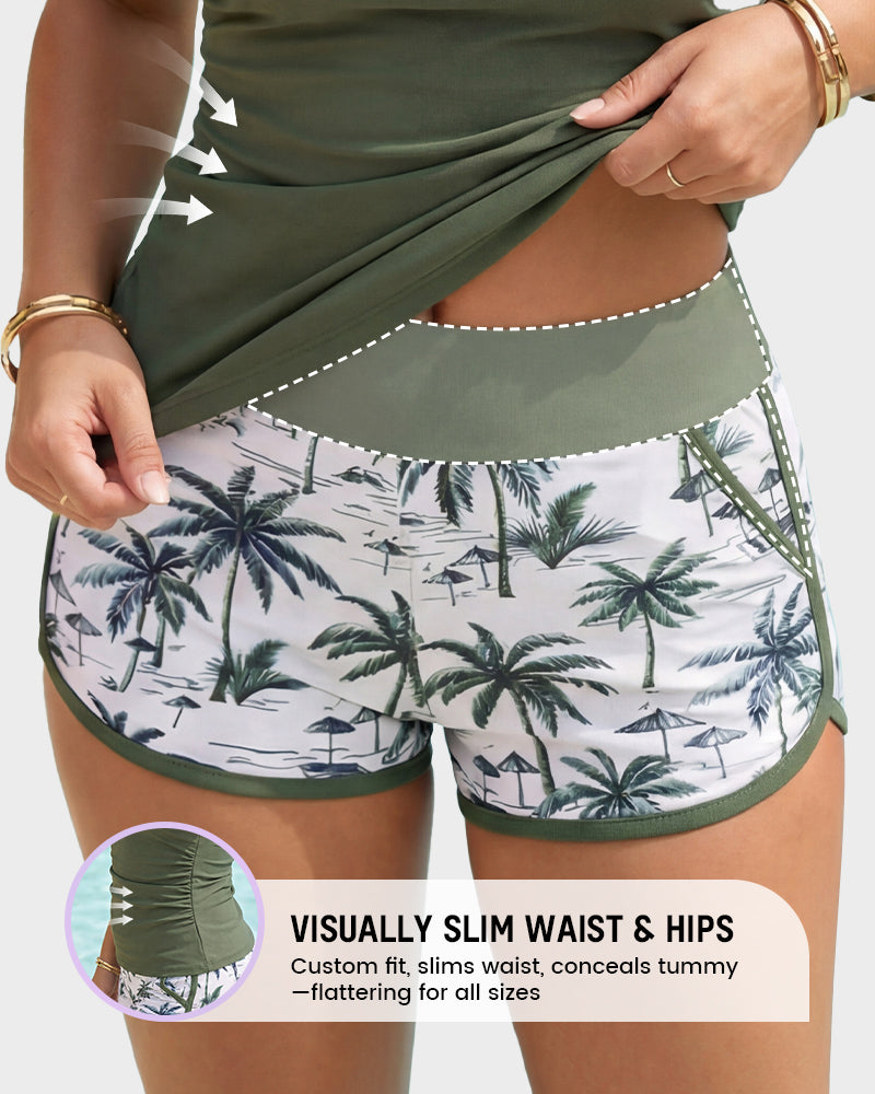 Tummy Control Ruched Tankini Set - view 3