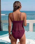 Twist-Front Halter Tummy Control Tankini - view 19