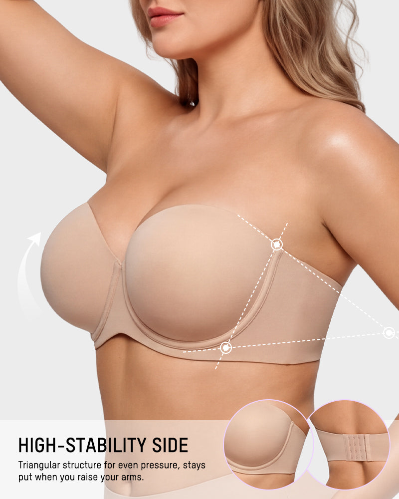 Ultra-Thin Convertible Strapless Minimizer Bra - view 3
