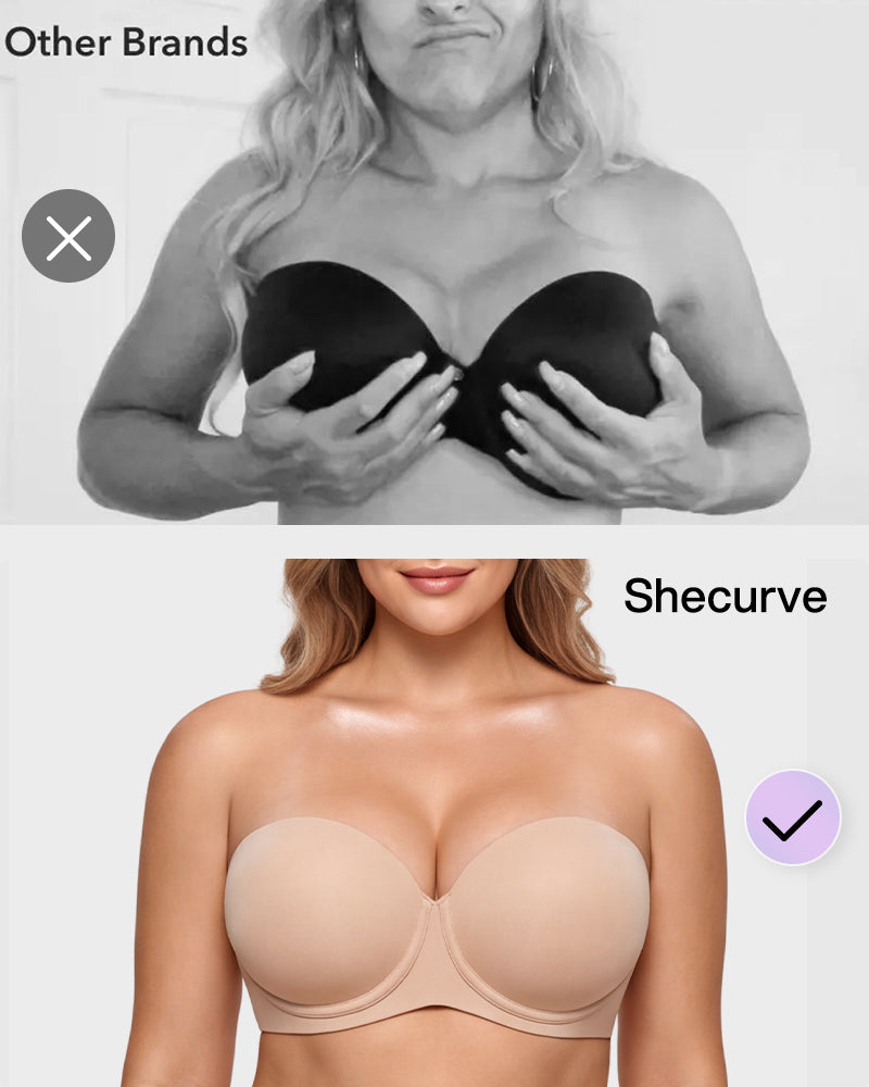 Ultra-Thin Convertible Strapless Minimizer Bra - view 6