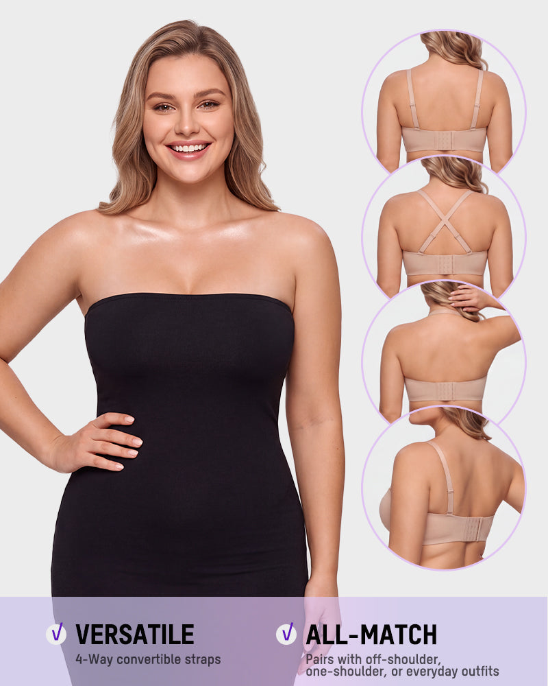 Ultra-Thin Convertible Strapless Minimizer Bra - view 7