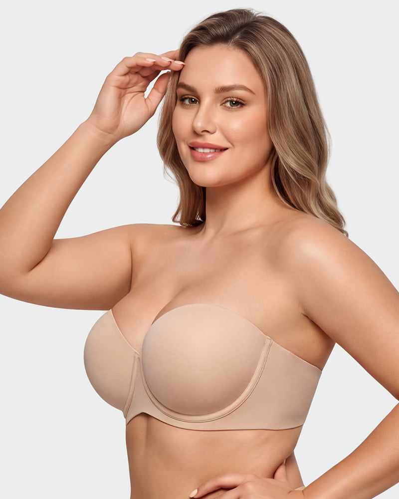 Ultra-Thin Convertible Strapless Minimizer Bra - view 10