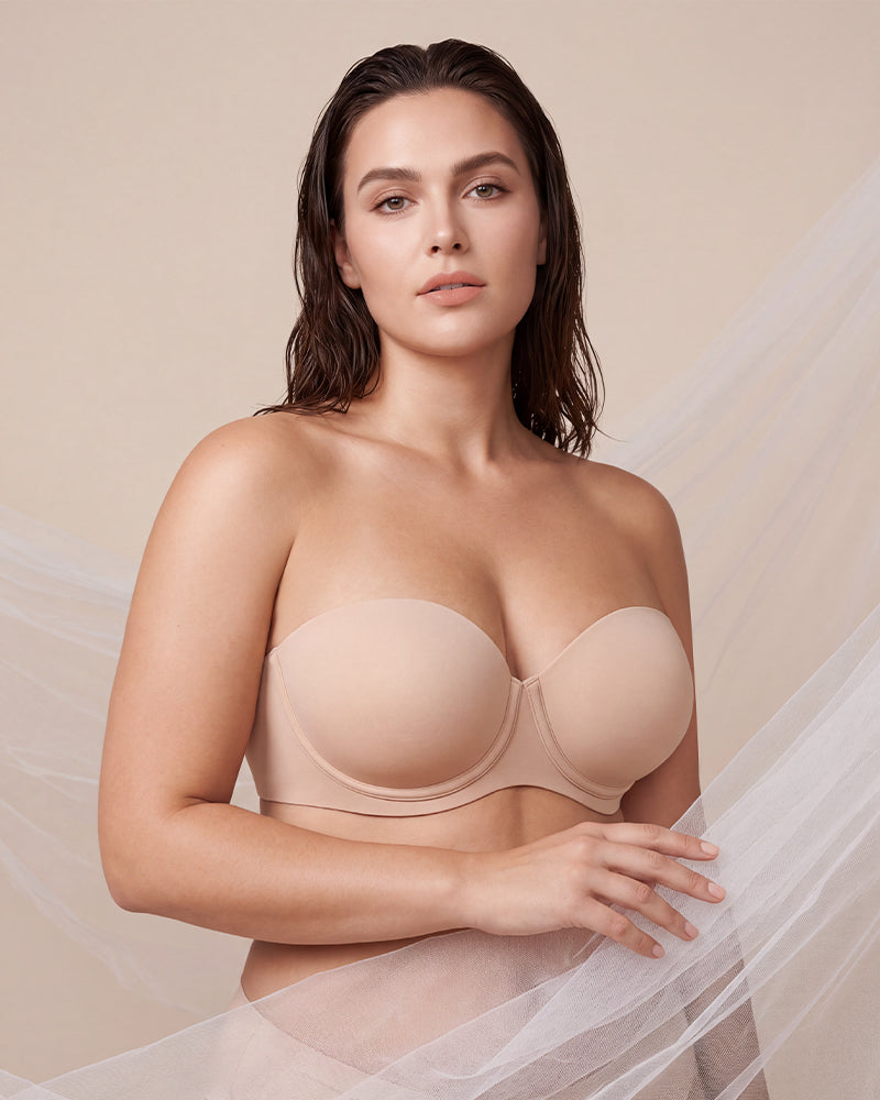 Ultra-Thin Convertible Strapless Minimizer Bra - view 8