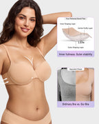 Underwire Push-Up Balconette Bra With Removable Straps - view 4