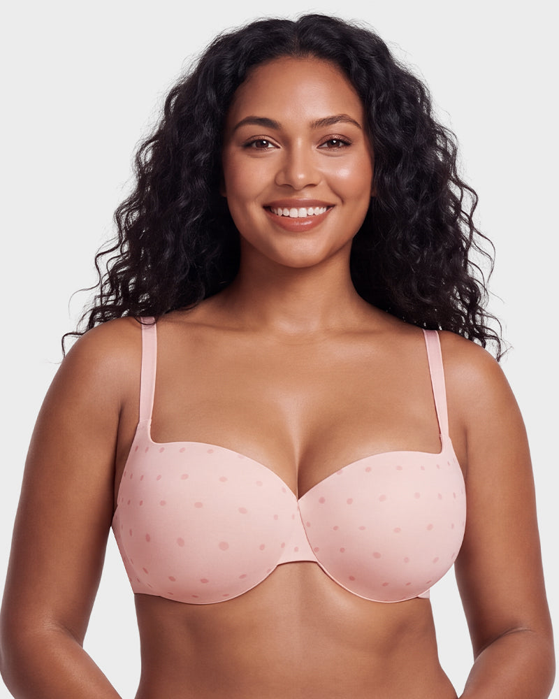 Underwire Push-Up Balconette Bra With Removable Straps - view 13