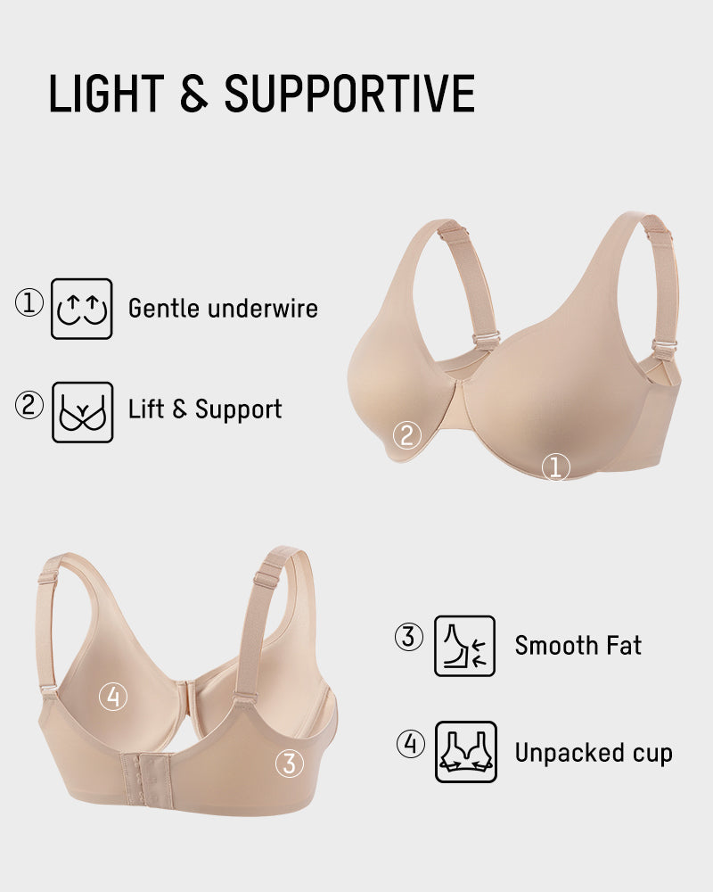Underwire Adjustable Deep V-neck Bra - view 5
