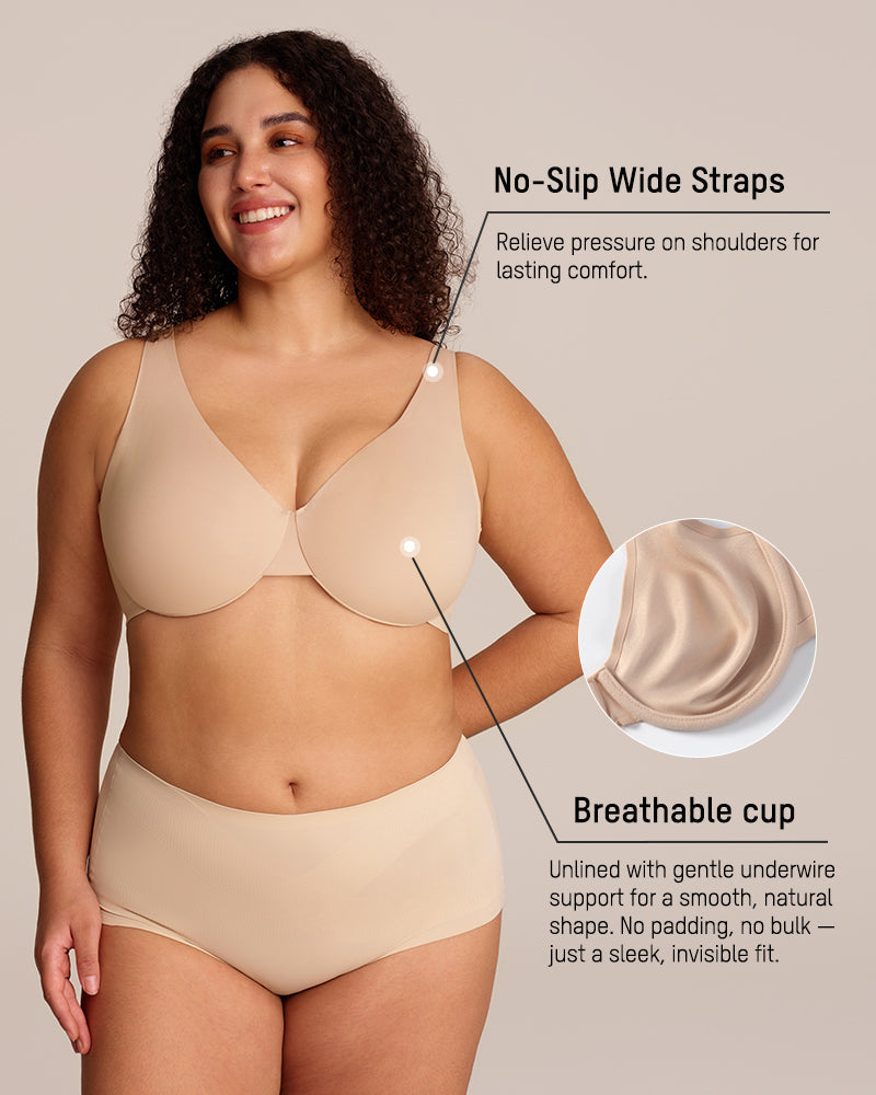 Underwire Adjustable Deep V-neck Bra - view 4