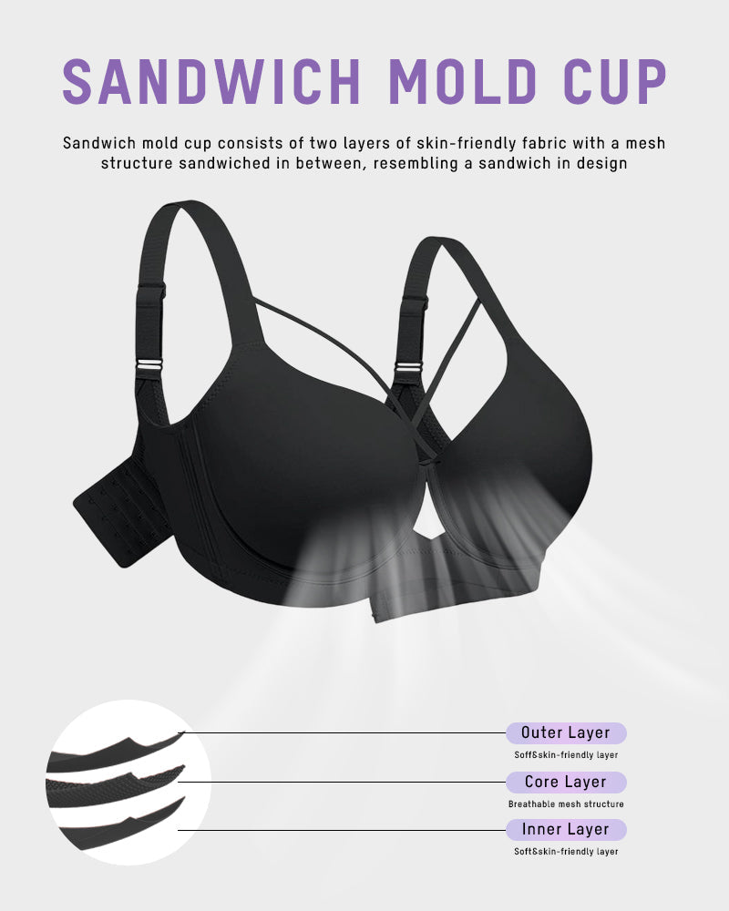 Underwire Round-Shaping Push Up Minimizer Sexy Bra - view 4