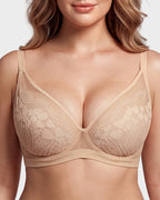 Unlined Lace Underwire Minimizer Bra - view 23