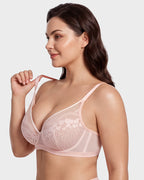 Unlined Lace Underwire Minimizer Bra - view 16