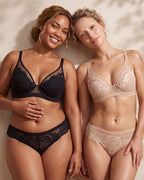 Unlined Lace Underwire Minimizer Bra - view 10