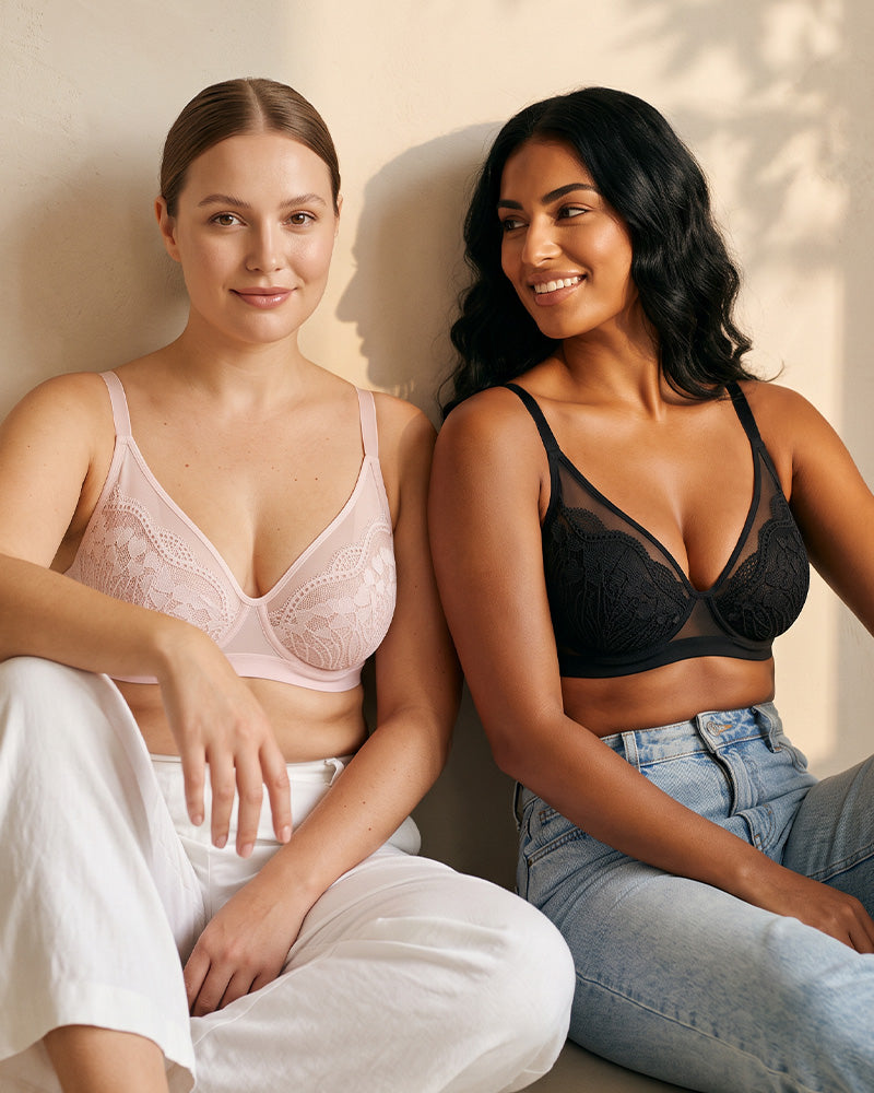 Unlined Lace Underwire Minimizer Bra - view 9