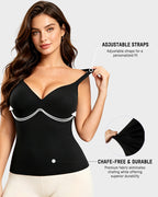V-Neck Built-In Bra Shaping Cami - view 6