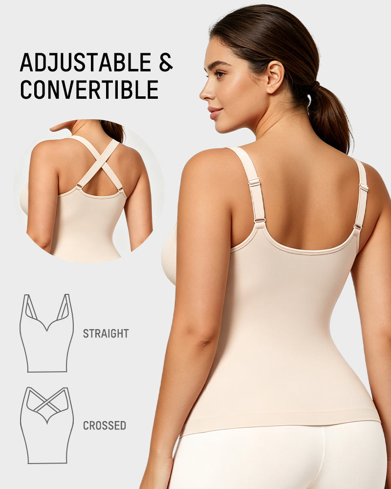 V-Neck Built-In Bra Shaping Cami - view 5