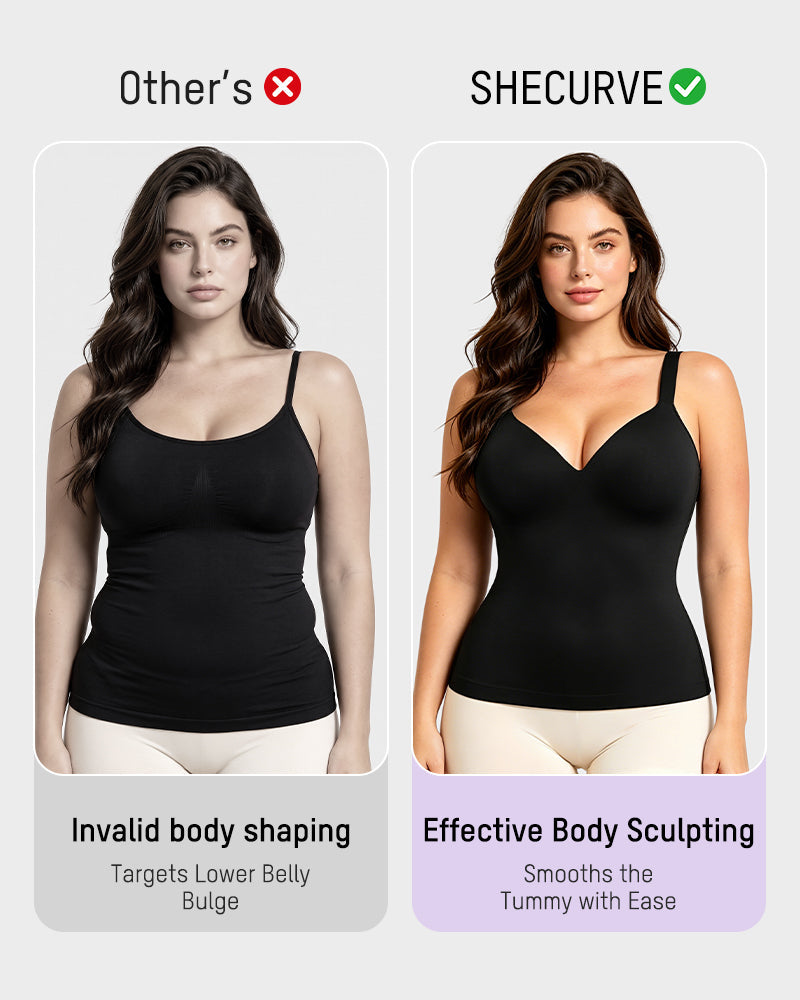 V-Neck Built-In Bra Shaping Cami - view 7