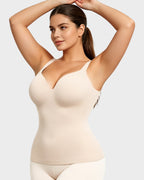 V-Neck Built-In Bra Shaping Cami - view 11