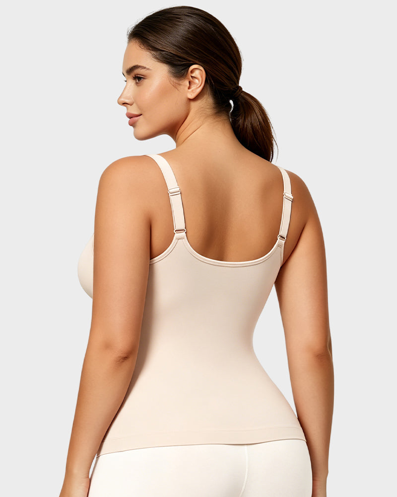 V-Neck Built-In Bra Shaping Cami - view 12