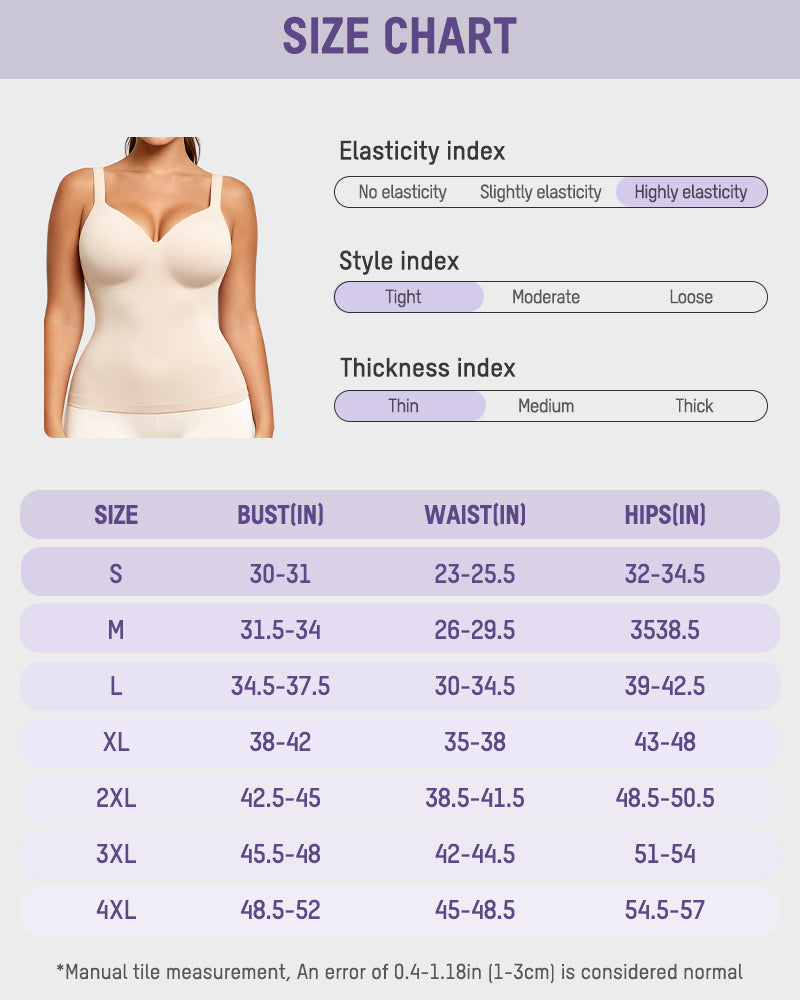 V-Neck Built-In Bra Shaping Cami - view 19