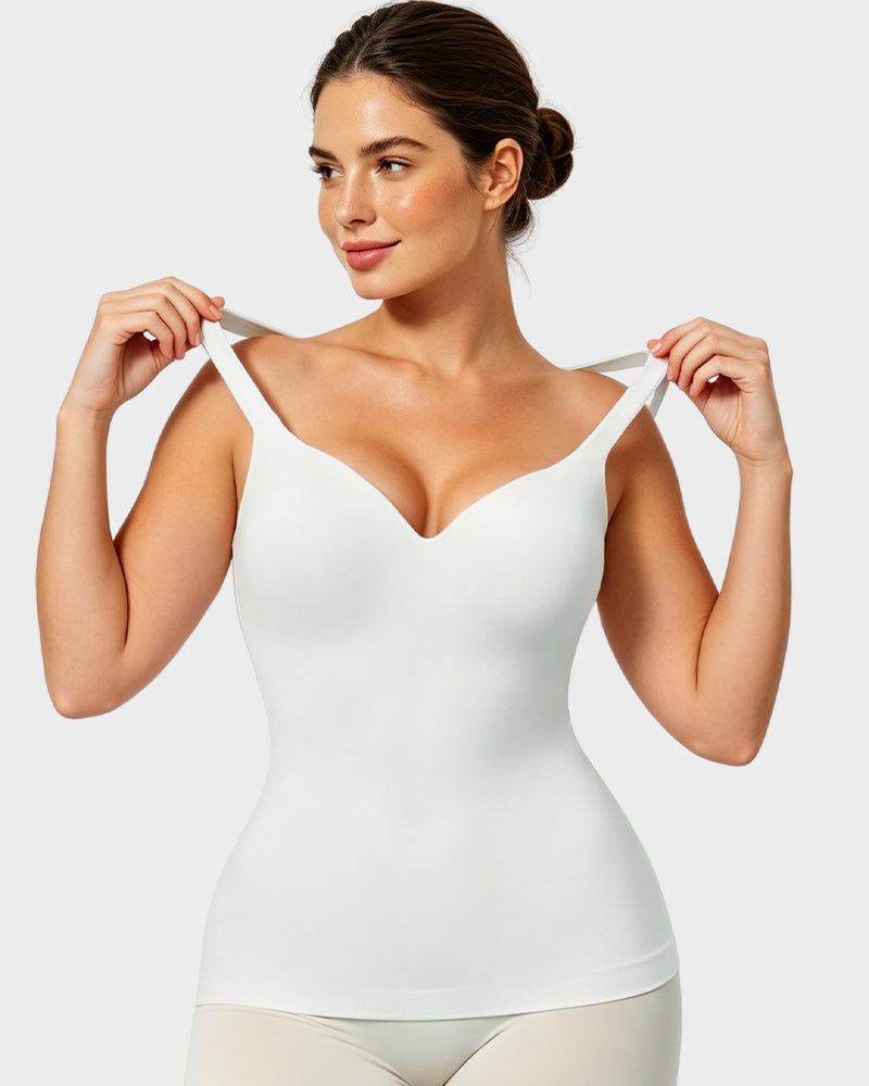 V-Neck Built-In Bra Shaping Cami - view 13