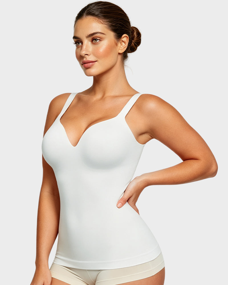 V-Neck Built-In Bra Shaping Cami - view 14