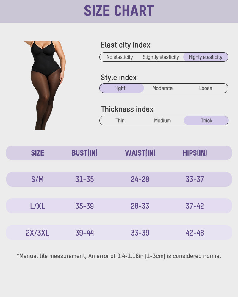 V-Neck Shaping Bodysuit with Fleece-Lined Tights - view 15
