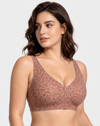 Leopard Deep-V Wire-Free Push-Up Bra - view 8