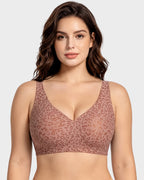 Leopard Deep-V Wire-Free Push-Up Bra - view 7