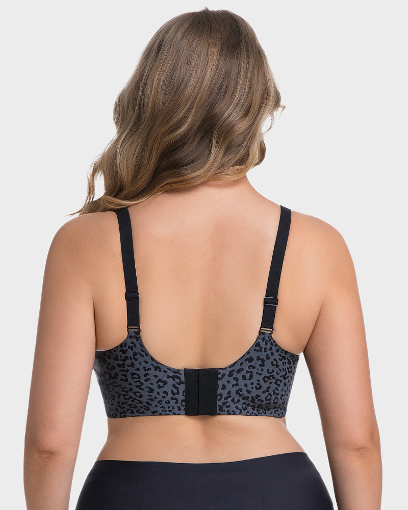 Wireless Leopard V-Neck Contour Bra - view 9