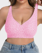 Wireless Leopard V-Neck Contour Bra - view 14
