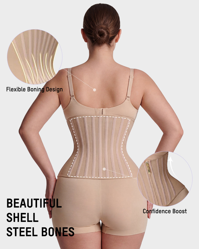 Women Waist Trainer Steel Boned Hourglass Shaper - view 4