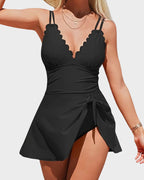 Women’s Tummy Control One-Piece Swimdress - view 9