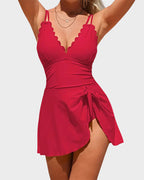 Women’s Tummy Control One-Piece Swimdress - view 11